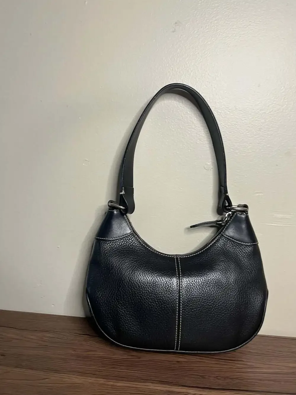 Dooney & Bourke All Weather Leather Pebbled Small Crescent Hobo Shoulder Bag